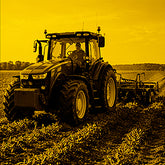 Tractor in a field.